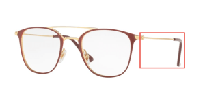 Original Ray-Ban RB6377 Sehbrillen Bügel, Farbe 2910 · Gold/glänzend bordo’