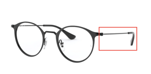 Original Ray-Ban RB6378 Sehbrillen Bügel, Farbe 2904 · Schwarz/schwarz matt
