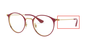 Original Ray-Ban RB6378 Sehbrillen Bügel, Farbe 3028 · Gold auf oben amaranth