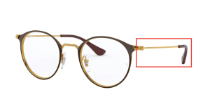 Original Ray-Ban RB6378 Sehbrillen Bügel, Farbe 3069 · Braun auf transparent braun