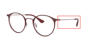 Original Ray-Ban RB6378 Sehbrillen Bügel, Farbe 3070 · Bordeaux auf hell bordeaux