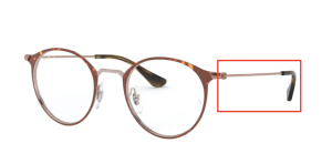 Original Ray-Ban RB6378 Sehbrillen Bügel, Farbe 2971 · Cooper auf oben Havanna