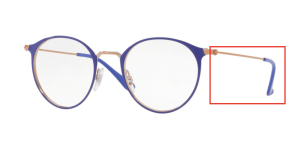 Original Ray-Ban RB6378 Sehbrillen Bügel, Farbe 2972 · Cooper auf oben violett