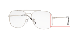 Original Ray-Ban RB6389 Sehbrillen Bügel, Farbe 2501 · Silber