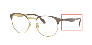 Original Ray-Ban RB6406 Sehbrillen Bügel, Farbe 2905 · Gold/braun glänzend