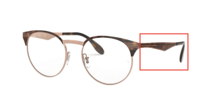 Original Ray-Ban RB6406 Sehbrillen Bügel, Farbe 2971 · Cooper auf oben Havanna