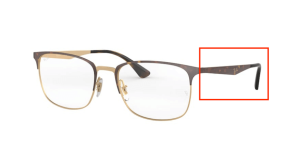 Original Ray-Ban RB6421 Sehbrillen Bügel, Farbe 3001 · Rosa gold auf oben Havanna