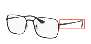 Original Ray-Ban RB6437 Sehbrillen Bügel, Farbe 2509 · Schwarz glänzend