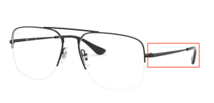 Original Ray-Ban RB6441 Sehbrillen THE GENERAL GAZE Bügel, Farbe 2509 · Schwarz glänzend