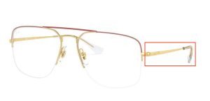 Original Ray-Ban RB6441 Sehbrillen THE GENERAL GAZE Bügel, Farbe 3051 · Schwarz matt auf rubber arista