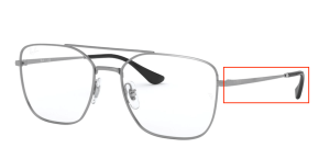 Original Ray-Ban RB6450 Sehbrillen Bügel, Farbe 2502 · Gunmetal