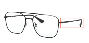 Original Ray-Ban RB6450 Sehbrillen Bügel, Farbe 2509 · Schwarz glänzend