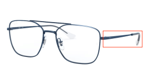 Original Ray-Ban RB6450 Sehbrillen Bügel, Farbe 3079 · Sand transparent blau dunkel