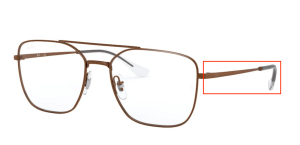 Original Ray-Ban RB6450 Sehbrillen Bügel, Farbe 3083 · Sand transparent braun