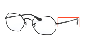 Original Ray-Ban RB6456 Sehbrillen Bügel, Farbe 2509 · Schwarz glänzend