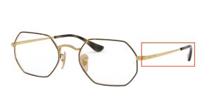 Original Ray-Ban RB6456 Sehbrillen Bügel, Farbe 2945 · Gold auf oben Havanna