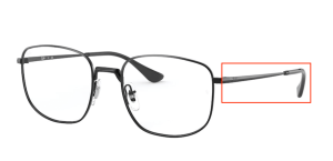 Original Ray-Ban RB6457 Sehbrillen Bügel, Farbe 2509 · Schwarz glänzend