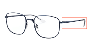 Original Ray-Ban RB6457 Sehbrillen Bügel, Farbe 3079 · Sand transparent blau dunkel