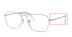 Original Ray-Ban RB6536 Sehbrillen Bügel, Farbe 2501 · Silber