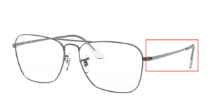 Original Ray-Ban RB6536 Sehbrillen Bügel, Farbe 2502 · Gunmetal