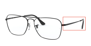Original Ray-Ban RB6536 Sehbrillen Bügel, Farbe 2509 · Schwarz glänzend