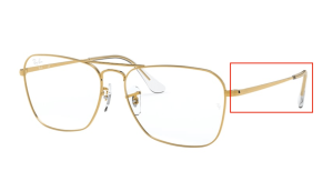 Original Ray-Ban RB6536 Sehbrillen Bügel, Farbe 3086 · Legend gold