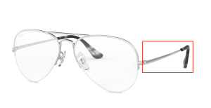 Original Ray-Ban RB6589 Sehbrillen Aviator Gaze Bügel, Farbe 2501 · Silber