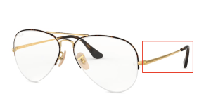 Original Ray-Ban RB6589 Sehbrillen Aviator Gaze Bügel, Farbe 2945 · Gold auf oben Havanna