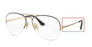 Original Ray-Ban RB6589 Sehbrillen Aviator Gaze Bügel, Farbe 2946 · Gold auf oben schwarz