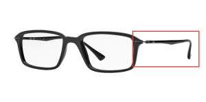 Original Ray-Ban RB7019 Sehbrillen Bügel, Farbe 2000 · Schwarz glänzend