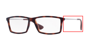 Original Ray-Ban RB7021 Sehbrillen Bügel, Farbe 5365 · Rubber Havanna