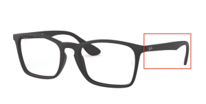 Original Ray-Ban RB7045 Sehbrillen Bügel, Farbe 5364 · Rubber schwarz