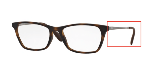 Original Ray-Ban RB7053 Sehbrillen Bügel, Farbe 5365 · Rubber Havanna