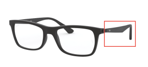 Original Ray-Ban RB7062 Sehbrillen Bügel, Farbe 2077 · Schwarz matt