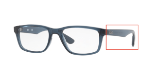 Original Ray-Ban RB7063 Sehbrillen Bügel, Farbe 5719 · Trasparent grau blau