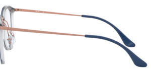 Original Ray-Ban RB7140 Sehbrillen Bügel, Farbe 5853 · Transparent auf oben blau