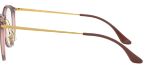 Original Ray-Ban RB7140 Sehbrillen Bügel, Farbe 5971 · Oben braun auf trasp braun