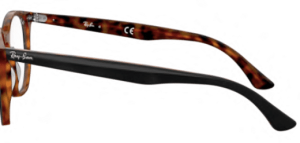 Original Ray-Ban RB7151 Sehbrillen Bügel, Farbe 5909 · Oben grau auf Havanna