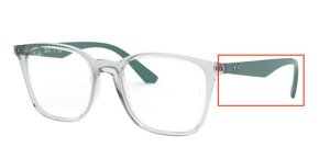 Original Ray-Ban RB7177 Sehbrillen Bügel, Farbe 5994 · Transparent