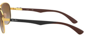 Original Ray-Ban RB8313 Carbon Fibre Bügel, Farbe 001 · Gold