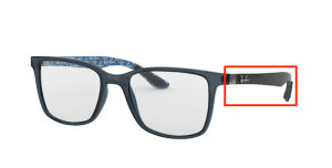 Original Ray-Ban RB8905 Sehbrillen Bügel, Farbe 5844 · Trasparent blau