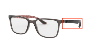 Original Ray-Ban RB8905 Sehbrillen Bügel, Farbe 5845 · Trasparent grau