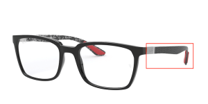 Original Ray-Ban RB8906 Sehbrillen Bügel, Farbe 2000 · Schwarz glänzend