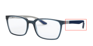 Original Ray-Ban RB8906 Sehbrillen Bügel, Farbe 8060 · Transparent blau