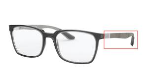 Original Ray-Ban RB8906 Sehbrillen Bügel, Farbe 8061 · Transparent grau