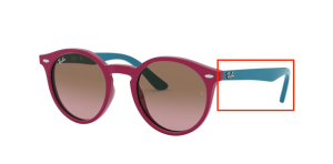 Original Ray-Ban RB9064S Junior Bügel, Farbe 7019 · Fuxia