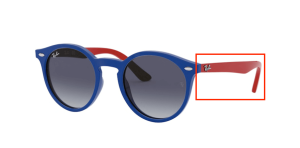 Original Ray-Ban RB9064S Junior Bügel, Farbe 7020 · Blau
