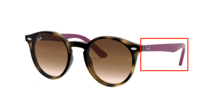 Original Ray-Ban RB9064S Junior Bügel, Farbe 7041 · Havanna