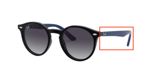 Original Ray-Ban RB9064S Junior Bügel, Farbe 7042 · Schwarz