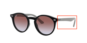 Original Ray-Ban RB9064S Junior Bügel, Farbe 7043 · Schwarz